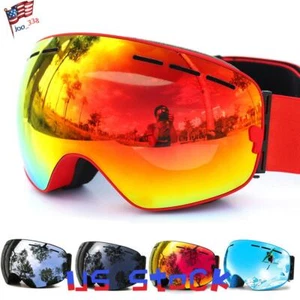 Men Ski Goggles Snowboard Women Winter Snow Sport Anti-fog UV400 Glasses Eyewear - Picture 1 of 20