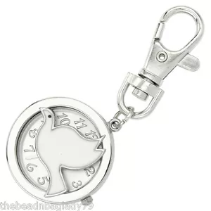 NEU FIRST HAND PEACE DOVE VOGEL SCHLÜSSELANHÄNGER UHR VERSILBERT - Bild 1 von 1