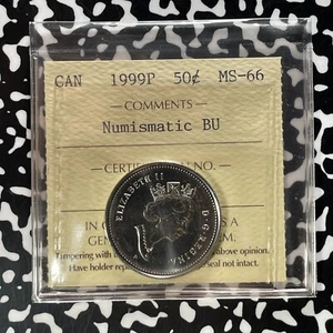 1999-P Canada 50 Cents ICCS MS66 Lot#OV1490 Gem BU! 'Numismatic BU' - Picture 1 of 4
