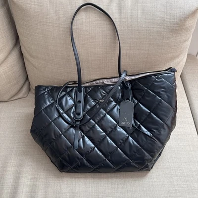 BOLSO DE MANO TUTILO ACOLCHADO REJILLA IMPERMEABLE SUAVE ALTA CAPACIDAD MUJER COLOR NEGRO Foto 1 de 4