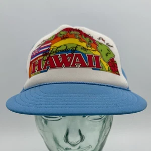 Vintage Hawaii Tourist Cap Mütze Regenbogen Snapback Seil Trucker Mesh 80er 90er - Bild 1 von 7
