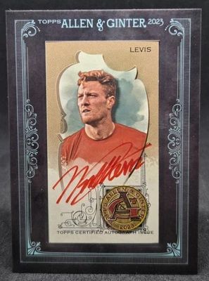 WILL LEVIS 2023 TOPPS ALLEN & GINTER FRAMED MINI RED INK AUTO RC 23/25 TITANS - Image 1 of 2