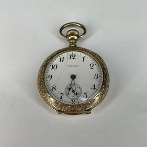 Reloj Bolsillo Waltham Empress Awc Co. Lleno de Oro Masa Sin Probar Pequeño De Colección - Imagen 1 de 19