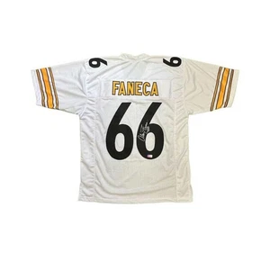 Camiseta de fútbol visitante blanca personalizada firmada por Alan Faneca - Imagen 1 de 1