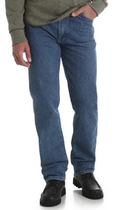 Men's Rustler Wrangler Classic Regular FIt Straight Leg Jeans 100% Cotton - Picture 1 of 7