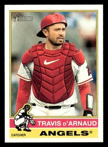 2025 Topps Heritage #458 Travis d'Arnaud SP Baseball Card Los Angeles Angels NM - Picture 1 of 2