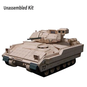 1:43 Unassembled M2 Bradley Infantry Fighting Vehicle Paper Model Military Tank - Picture 1 of 9