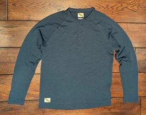 Tracksmith Men's Fells Merino Blend Henley Running Long Sleeve Shirt Size Medium - Picture 1 of 13