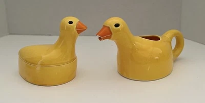 Jarra y azucarero de colección Vandor San Francisco amarillo pato crema ¡OFERTA! Foto 1 de 4