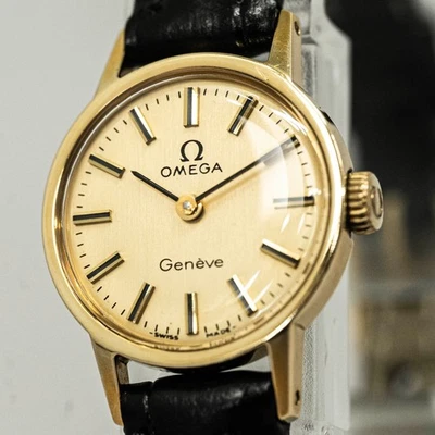 No Tariffs *MINT w/Paper* Vintage 1973 OMEGA Geneve Cal.625 MT Gold 20mm Women's - Image 1 of 4