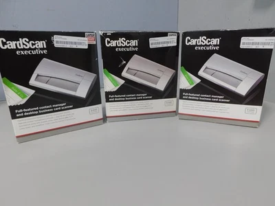 Lot of 3x Dymo CardScan Executive 800c Card Scanners 2x Silver 1x Black - Image 1 of 4