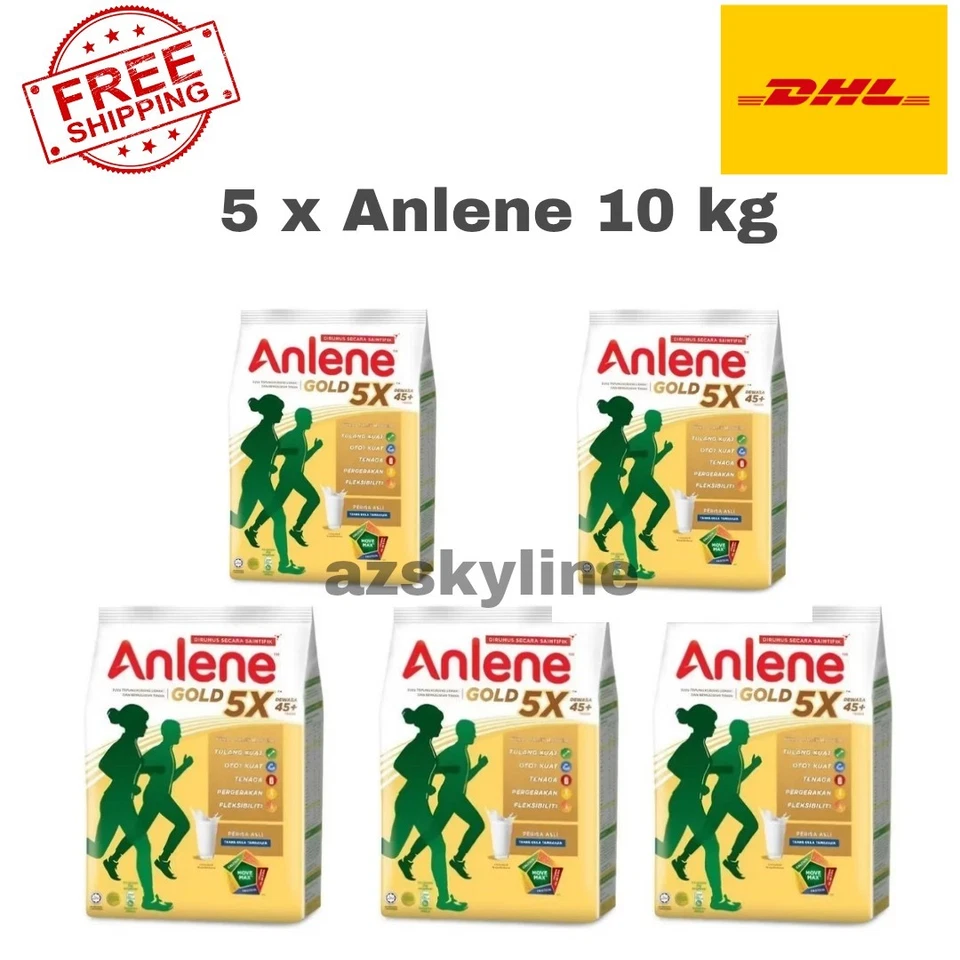 5 X Leche en polvo Anlene Gold 5X 1 kg adulto 45+ años o más Foto 1 de 4