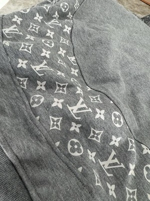 Sudadera con Capucha Louis Vuitton Gris Monograma Corte Círculo LV - Talla XL Gris Foto 1 de 4