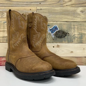Ariat Sierra Saddle 10002304 Herren 9 D Braun Leder Cowboy Western Arbeitsstiefel - Bild 1 von 12