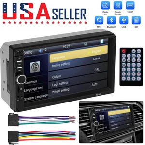 7" Double 2Din Car Stereo Radio Apple/Android Car Bluetooth Player Touch Screen - Picture 1 of 20