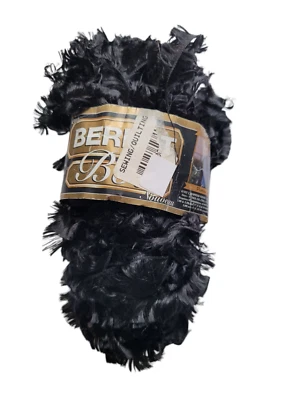 BERNAT ~ RAVEN (Black) Boa Yarn ~ 1.75 oz ~ 71 Yards - New - Image 1 of 4