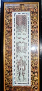 Antico pannello arazzo cinese ricamato seta cucito Dragon-phoenix - Foto 1 di 6