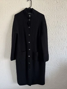 Lauren Ralph Lauren Long Sweater Cardigan Dress Merino Wool Cashmere Angora XL - Picture 1 of 6