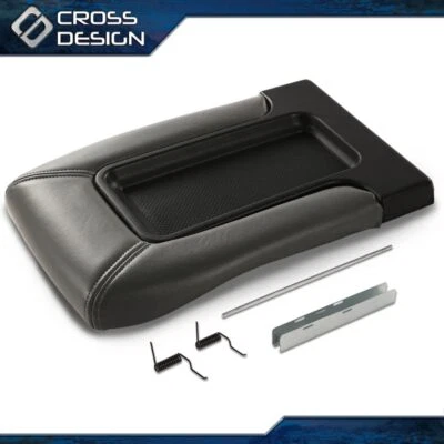 Center Console Cover Fit For 99-07 Silverado Sierra 1500 2500 Lid Arm Rest Latch - Image 1 of 4