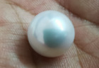 Riesige 15 mm natürliche Südsee echte weiße runde lose Perle ungebohrt 9669AAA