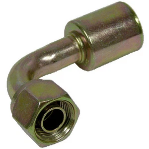 AJUSTE DE AIRE ACONDICIONADO, ACERO BEADLOCK, ANILLO O HEMBRA, TUERCA 90 GRADOS # 10, MANGUERA #12 35S1327 - Imagen 1 de 1
