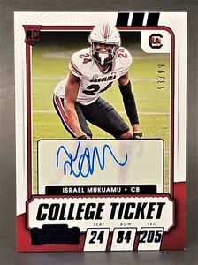 2021 Panini Contenders Draft Picks Game Ticket Blue #203 Israel Mukuamu 93/99 - Picture 1 of 2