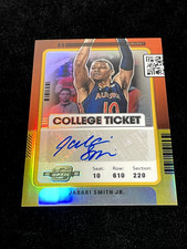 Jabari Smith Jr RC Auto Gold 6/10 College Ticket2022-23 Chronicles DP Basketball