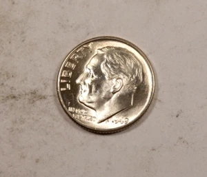 1949-D Roosevelt Dime * Gem BU++ Full Torch FT * Key Date * XD196 - Picture 1 of 2