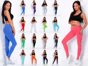 Full Length Cotton Leggings Gym Fitness Yoga Stretchy Pants Sizes 10-24 AU - Picture 1 of 22