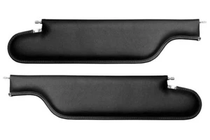 For Pontiac LeMans convertible Sun visors black pair with rods 1968-72 - Picture 1 of 2