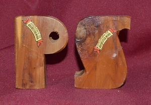 Vintage Wooden Souvenir Salt & Pepper Shaker Set - Picture 1 of 3
