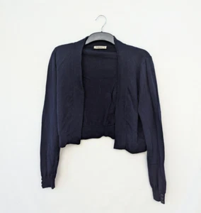 Woolovers Cardigan Womens Medium 100% Merino Wool Extra Fine Jumper Knit M Open - Picture 1 of 8