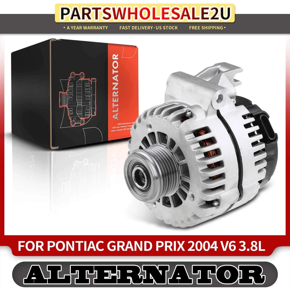 Alternador para Pontiac Grand Prix 2004 V6 3,8 L 125 Amp 12 voltios en sentido horario 6 ranuras Foto 1 de 4