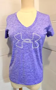 Lila Under Armour Damen T-Shirt - Gr. S - V-Ausschnitt - Bild 1 von 6