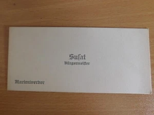 Tarjeta de visita original, Susat, alcalde de Marienwerder - Imagen 1 de 1