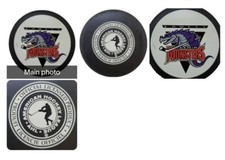 LOWELL LOCK MONSTERS AHL OFFICIAL HOCKEY PUCK VINTAGE VEGUM MFG. - SLOVAKIA