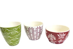 Starbucks No Handle 3er Set Bone China Kaffee Tee Tassen Schüsseln 2010 verschachtelt - Bild 1 von 9