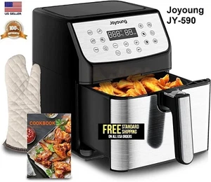 Joyoung JY-590 5.8 Quart QT Multi Tasker Double Basket Air Fryer LED Touchscreen - Picture 1 of 10