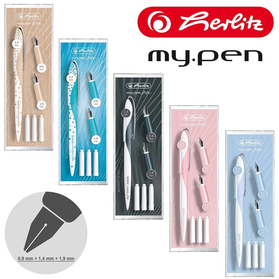 Herlitz Kalligrafie Set Kalligraphie Stift Calligraph Füller Schönschreibfüller