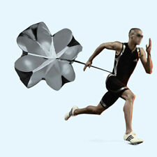 New 56-Inch Speed Training Resistance Parachute Black Durable Slide Umbrella