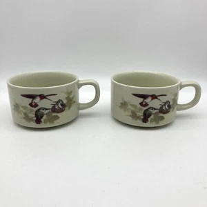 Tazze da caffè zuppa vintage OTAGIRI JAPAN HUMMINGBIRDS, SET DI 2, nido, 12 once. - Foto 1 di 13