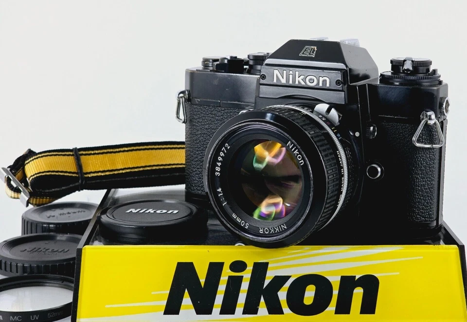 🌸[Excelente+++++] Cámara fotográfica Nikon EL2 negra SLR 35 mm no Ai 50 mm F1,4 Japón Foto 1 de 4