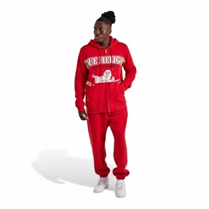 Felpa uomo True Religion 2 pezzi taglia L abbinata pile felpa con cappuccio e joggers nuova con etichetta - Foto 1 di 12