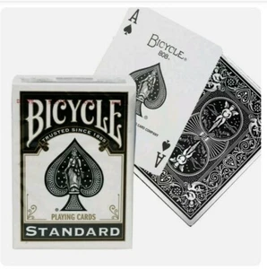 Bicycle STANDARD Deck playing cards BLACK Poker Magic tricks - New & Sealed - Picture 1 of 3