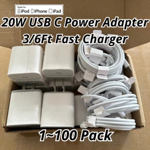 20W USB C Fast Wall Charger PD Power Adapter For iPhone 14/13/12/11/XR iPad Lot - Picture 1 of 22