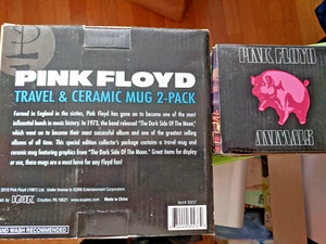 OFFIZIELLES PINK FLOYD DSOTM + ANIMALS 3 TASSEN (TTL) SET 1 REISEBECHER + 2 KAFFEETASSEN - Bild 1 von 4