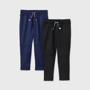 Toddler Boys' 2pk Athletic Jogger Pull-On-Pants - Cat & Jack Black 12M - Picture 1 of 1