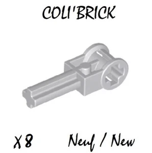 Lego 6553 - 8x Levier Technic Pole reverse Handle - Light Bluish Gray - New Neuf - Imagen 1 de 1