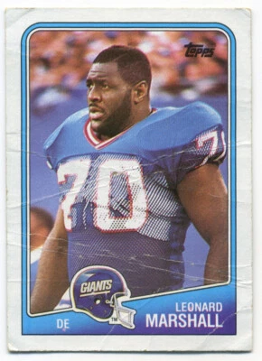 Topps Football Card 1988 #281 Leonard Marshall - Image 1 of 2