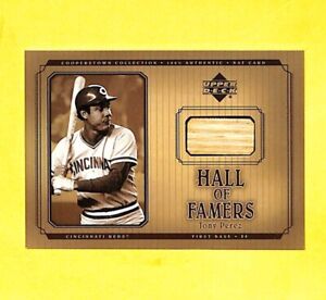 2001 Upper Deck Cooperstown Collection Tony Perez Bat Relic Card Reds HOF